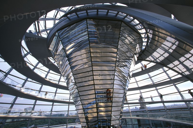 GERMANY, Berlin, Interior view of the Reichstag dome