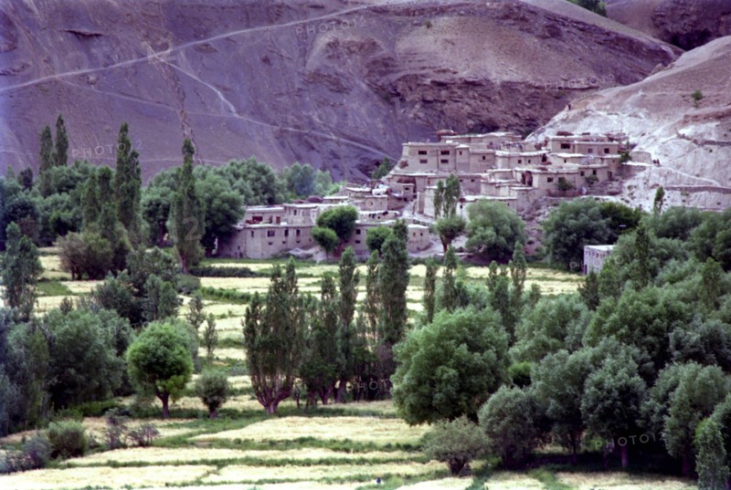 INDIA, Ladakh, Kargil, View toward small village not far from the township