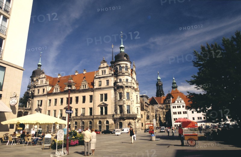 GERMANY, Sachsen, Dresden, General view of city street and architecture