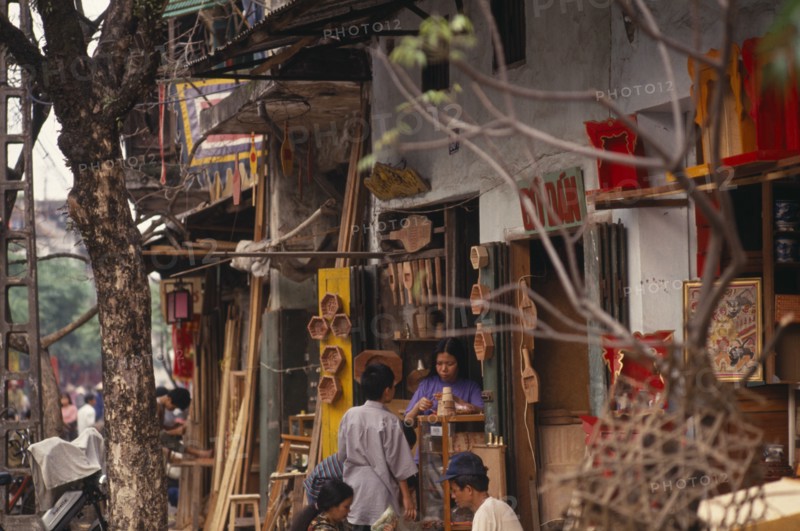 VIETNAM, North, Hanoi, Shop in the old French Quarter selling religious goods