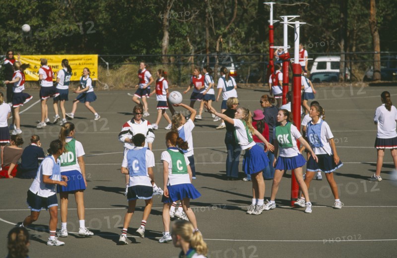 AUSTRALIA, New South Wales, Sydney, "Saturday morning netball, a classic Australian tradition in the northern suburb of Willoughby."
