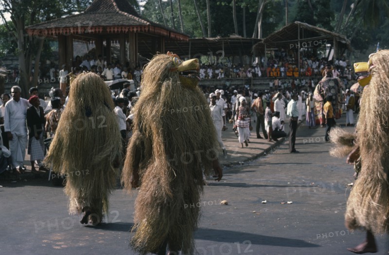 SRI LANKA, Kandy, Perahera annual festival procession and the parade of Lion Masqueraders