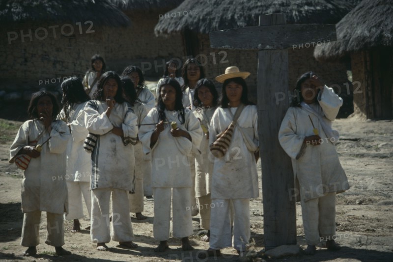 COLOMBIA, People, Kogi, Group of Kogi people in San Francisco