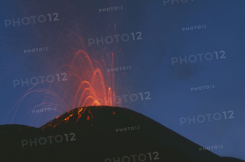 GUATEMALA, Volcan Pacaya, "Volcano erupting at night, highly active, south of Guatemala."