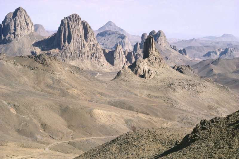 ALGERIA, Tassili Plateau, Landscape with rock formations