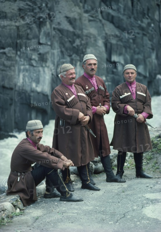GEORGIA, Traditional Costume, Georgian men in National dress.