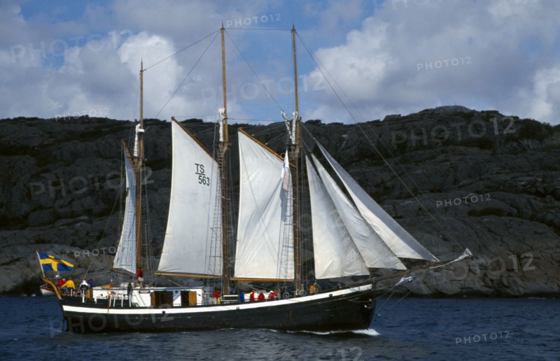 SWEDEN, Transport, Ship, Baltic trading vessel off the West Coast of Sweden.