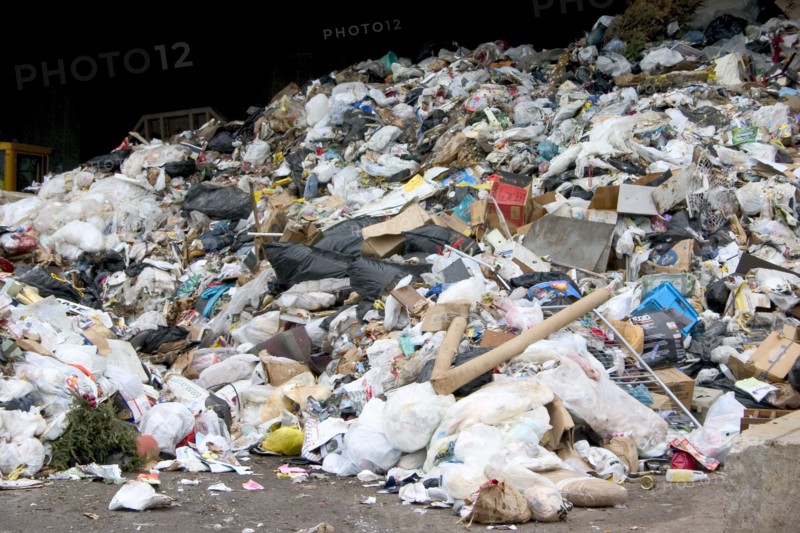 USA, Minnesota, St Paul, Garbage piled high at the Vasko Disposal Solutions dump.