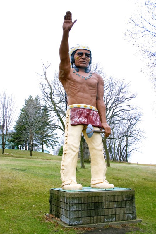 USA, Minnesota, Battle Lake, Chief Wenonga Statue site of an Indian battle in the 1790's.