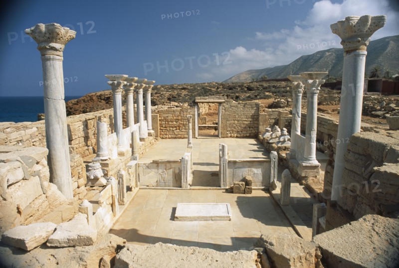 LIBYA, Cyrenaica, Latrun, Ruins of 6th Century AD Byzantine church.