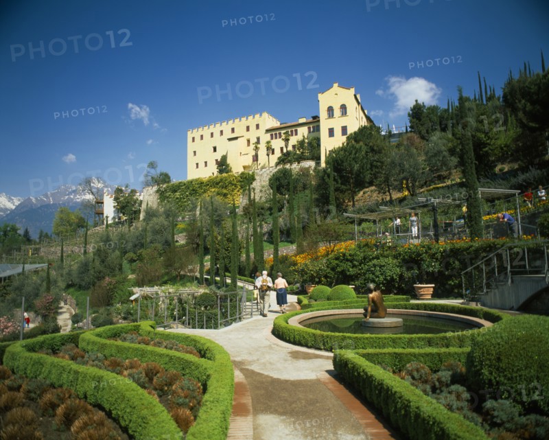 ITALY, Trentino Alto Adige, Merano, Trauttmansdorff Castle and botanical gardens.