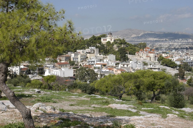 GREECE, Athens, City view seen from a hillside