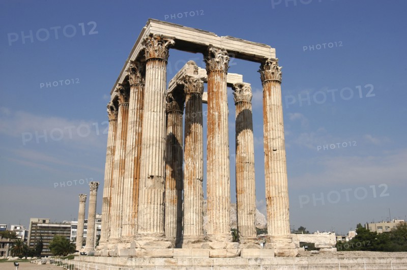 GREECE, Athens, Temple of Olympian Zeus built between 6th century BC and 131 AD.