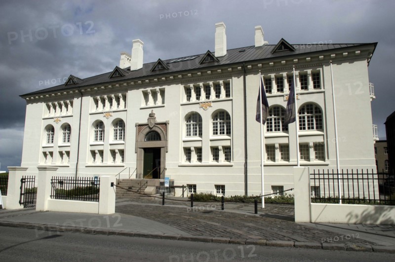 ICELAND, Reykjavik, Government House facade