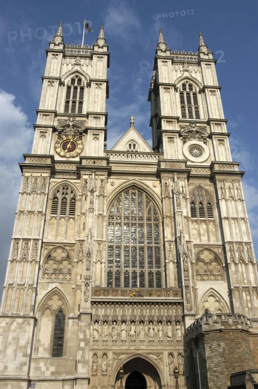 ENGLAND, London, Westminster Abbey west front towers