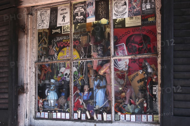 USA, Louisiana, New Orleans, French Quarter. Voodoo window display
