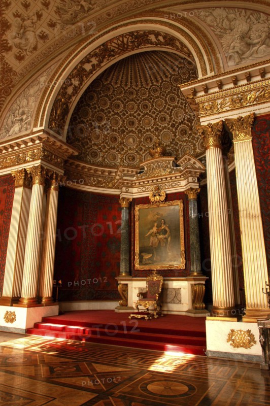 RUSSIA, St Petersburg, Throne Room at the Hermitage Museum