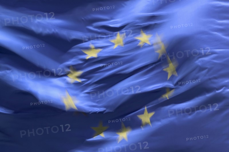 EUROPE, Flags, Close-up of the flag of the European Union.