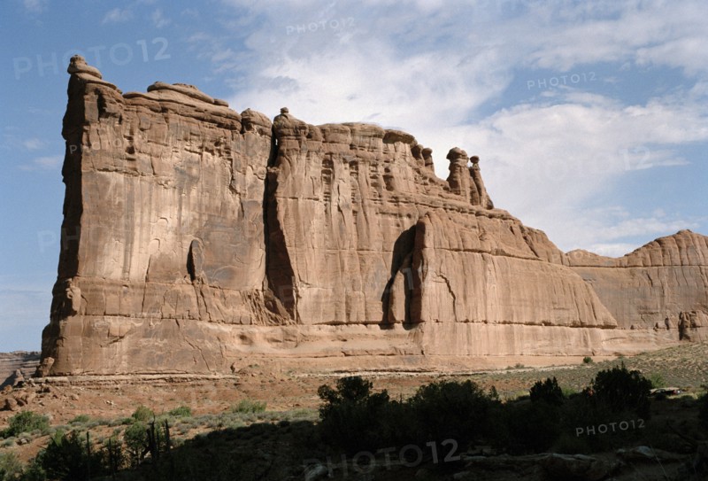 USA, Utah, Arches National Park, The Tower of Babel rock formation