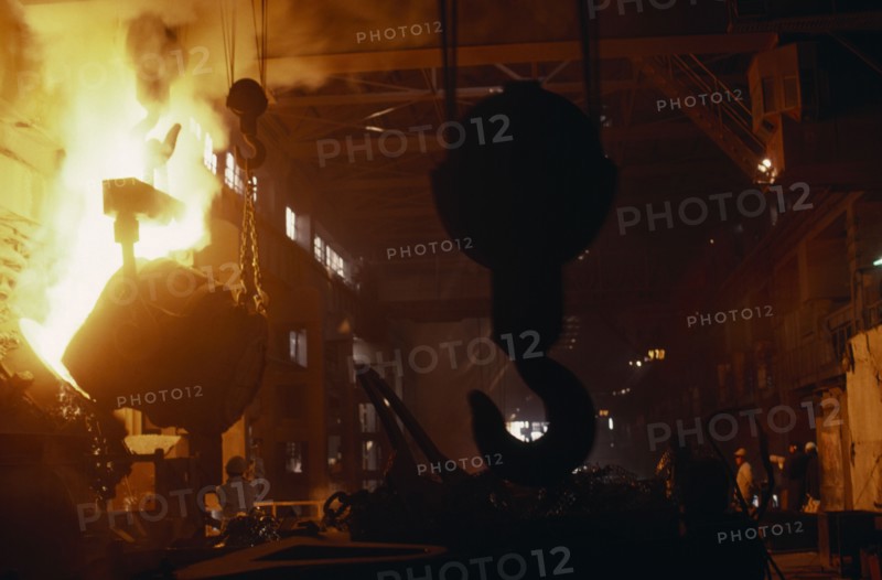 CHINA, Shanghai, Interior of steel works.