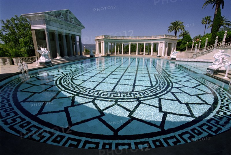 USA, California, Hearst Castle, View of the Greek/Roman Neptune Pool at Hearst Castle owned by William Randolf Hearst