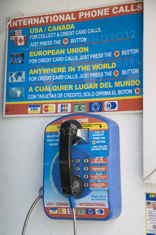 WEST INDIES, St Vincent & The Grenadines, Union Island, International credit card payphone in Clifton