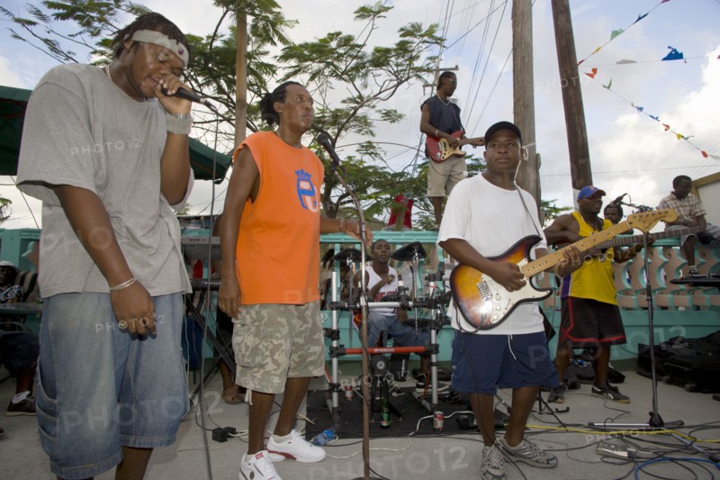 WEST INDIES, St Vincent & The Grenadines, Union Island, Street band at Easterval Easter Carnival in Clifton