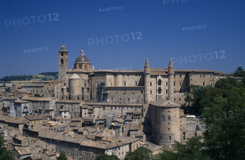 ITALY, Marche, Urbino, "Palazzo Ducale, Renaissance palace above the town."