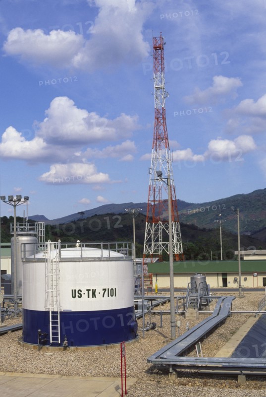 COLOMBIA, Casanare, An oil processing facility.
