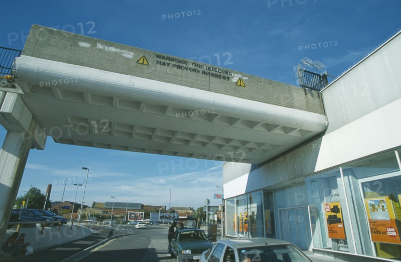 ENGLAND, Hampshire, Portsmouth, Tricorn Centre. Post demolition remaining section of the 1960s concrete landmark which won the Civic Trust Award for exciting visual composition.