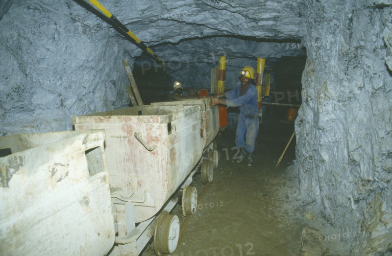 ZIMBABWE, Industry, Working underground in the Arcturus gold mine.