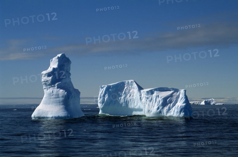 ANTARCTICA, Peninsula Region, Melting iceberg on open water.