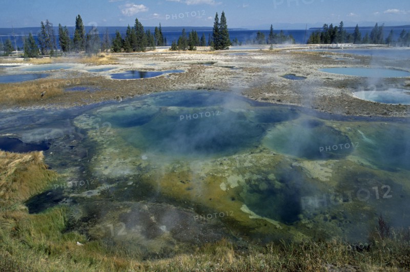 USA, Wyoming, Yellowstone National Park. Geysers at West Thumb.