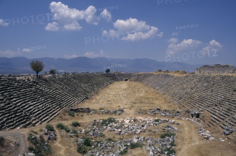 TURKEY, Anatolia, Aphrodisias, View across well preserved stadium which could sat  thirty thousand people.