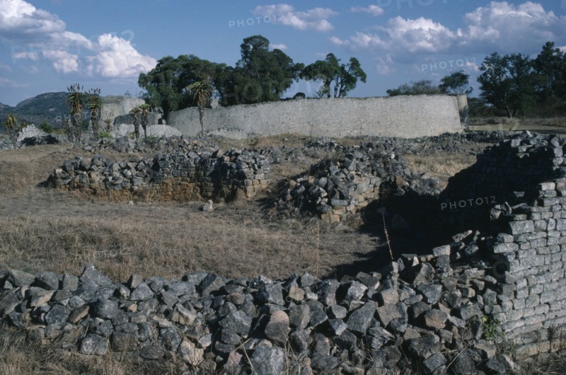 ZIMBABWE, Great Zimbabwe Ruins, "Ruins of ancient stone city, thought to be 12th Century AD."