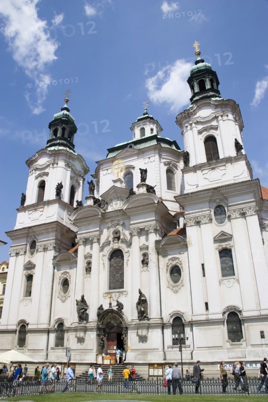 CZECH REPUBLIC, Bohemia, Prague, The 18th Century Baroque Church of St Nicholas in the Old Town Square
