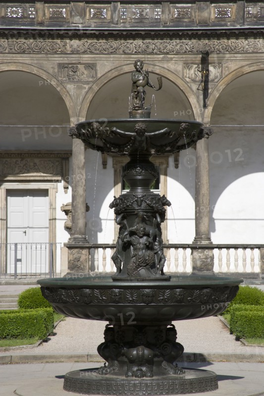 CZECH REPUBLIC, Bohemia, Prague, The Singing Fountain in the grounds of the Belvedere in the Royal Gardens beside Prague castle in Hradcany