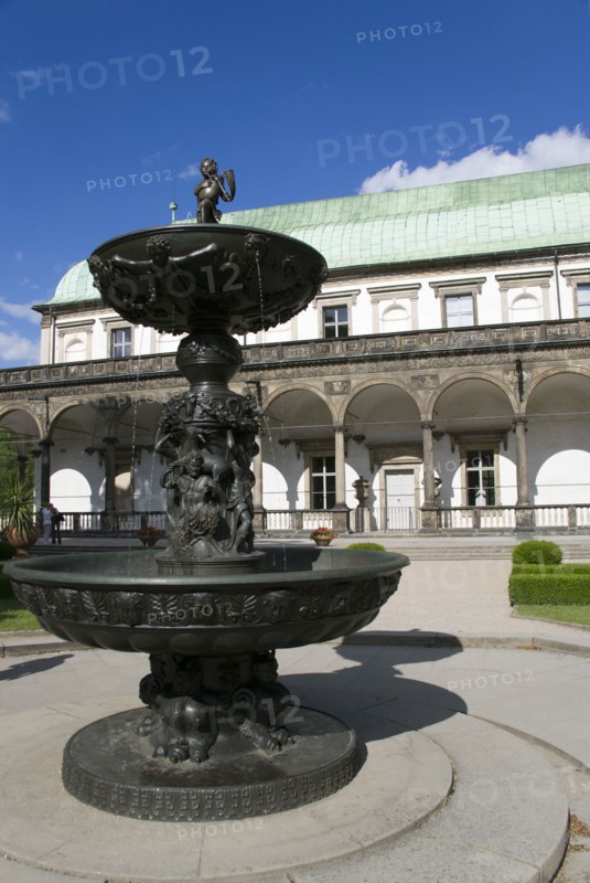 CZECH REPUBLIC, Bohemia, Prague, The Singing Fountain in the grounds of the Belvedere in the Royal Gardens beside Prague castle in Hradcany