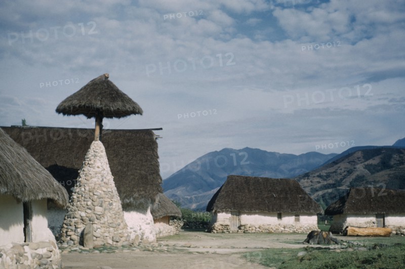 COLOMBIA, Sierra Nevada de Santa Marta Southern Foothills, San Sebastian de Rabago, Catholic mission bell tower in ancient Ika village administrative centre of Nabusimaque since Capuchins left in 1978