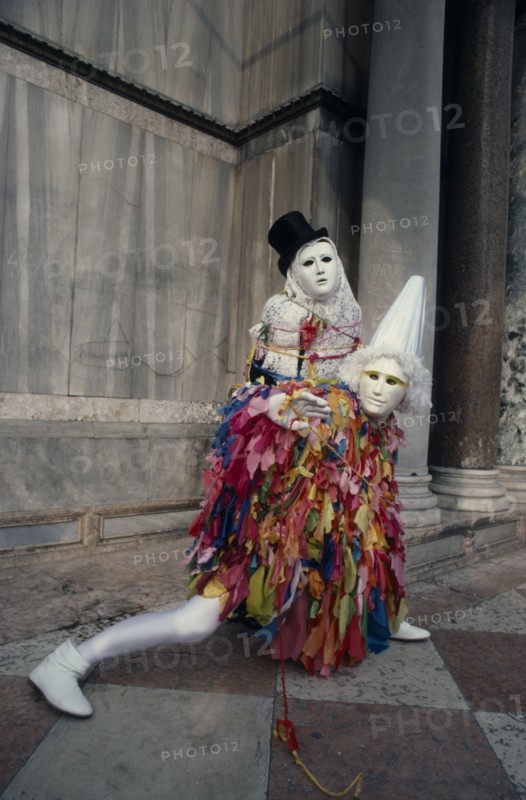 ITALY, Veneto, Venice, Carnival masqueraders.
