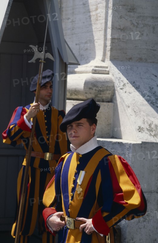 ITALY, Lazio, Rome, Vatican City Swiss guards.