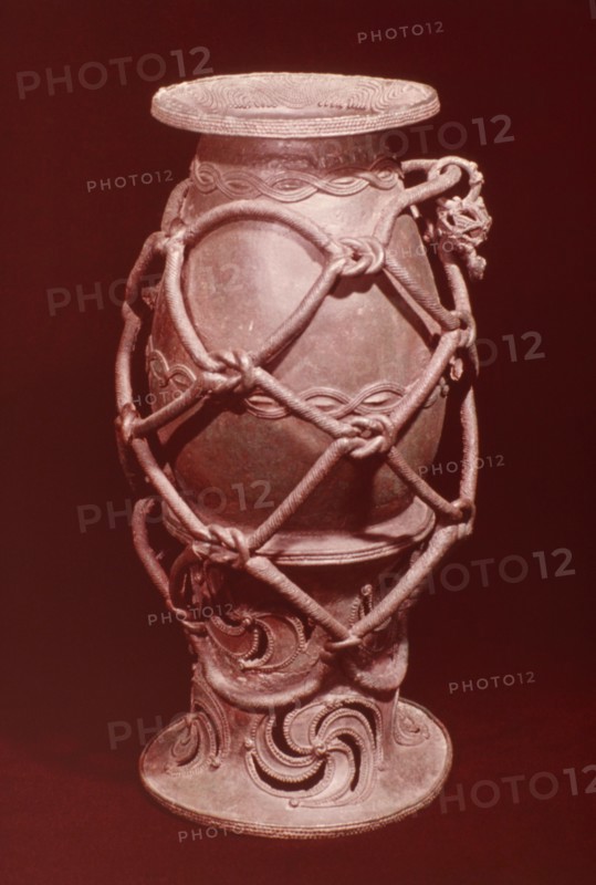 NIGERIA, Ancient Artifact, "Igbo-Ukwli bronze pot dating from 9th Century AD, 32.3cm in height. "