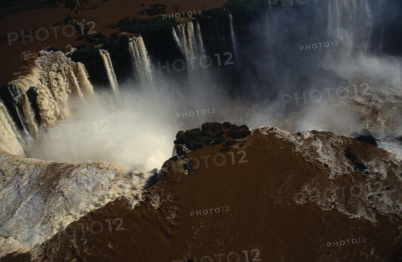 BRAZIL, Foz do Iguacu, Aerial view of the Devil’s throat.