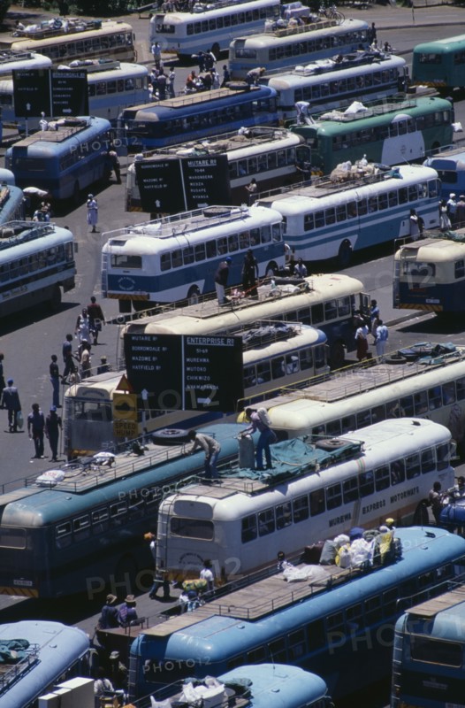 ZIMBABWE, Harare, Mbare central bus depot.