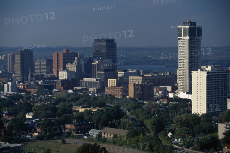 CANADA, Ontario, Hamilton, Major steel town at the south west tip of Lake Ontario.