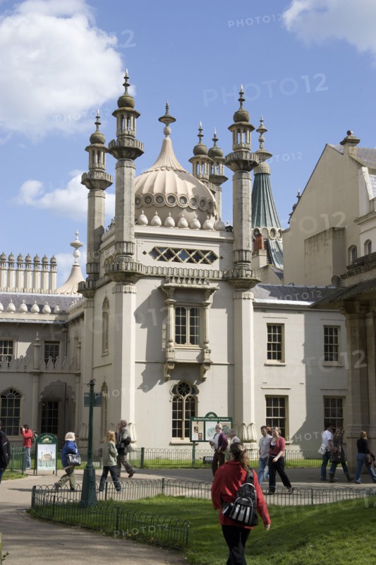 ENGLAND, East Sussex, Brighton, Royal Pavilion entrance.