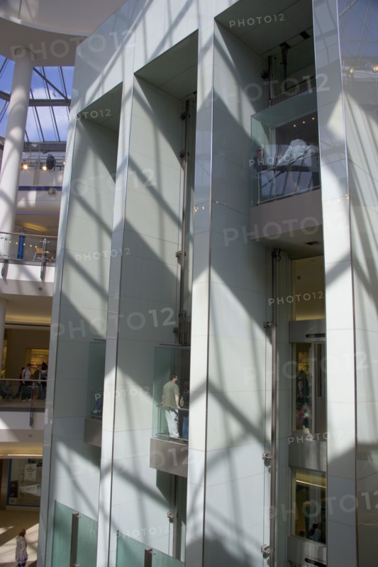 ENGLAND, Essex, Thurrock, Lakeside Shopping Centre main elevators.