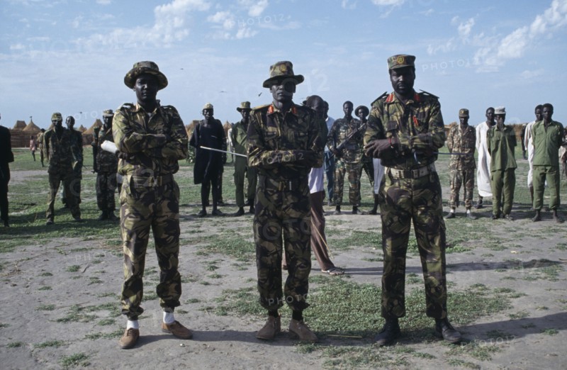SUDAN, Army, Sudan People’s Liberation Army officers and men.