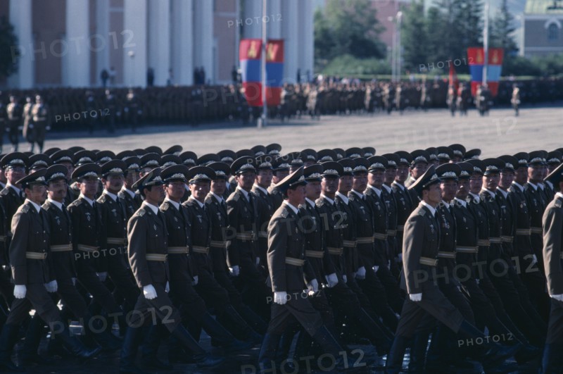 MONGOLIA, Ulaan Baatar, National Day military parade.