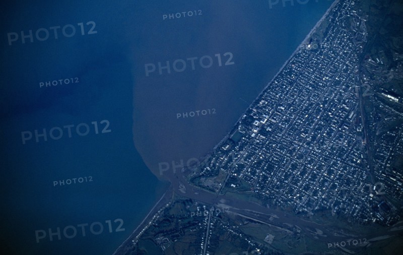 RUSSIA, Black Sea, Aerial view over polluted waters.